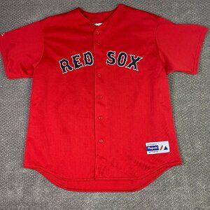 Vintage Boston Red Sox Baseball Jersey #5 Majestic Men's XXL Red MLB 2XL